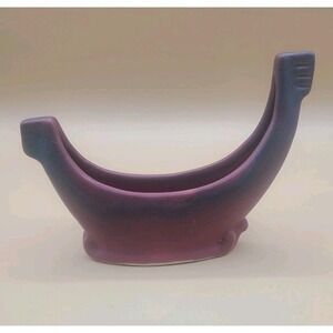 Vintage Van Briggle Mulberry Pottery Viking Ship Sculpture  Unique Dish Petite